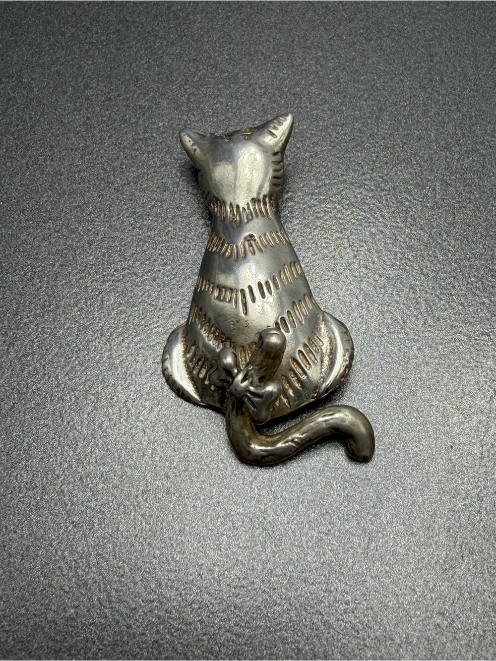 🔥2/$100 Vintage Sterling Cat brooch